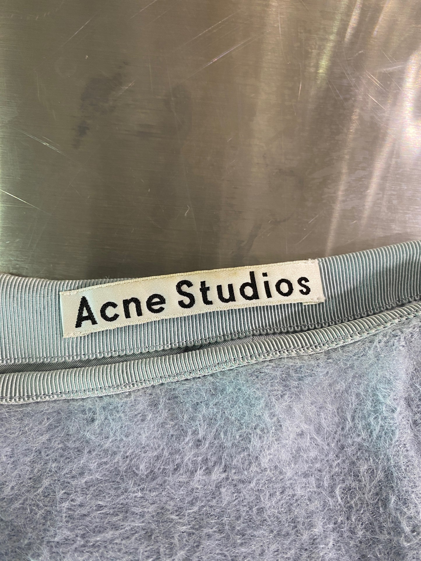 Treasure, Acne light blue mini skirt