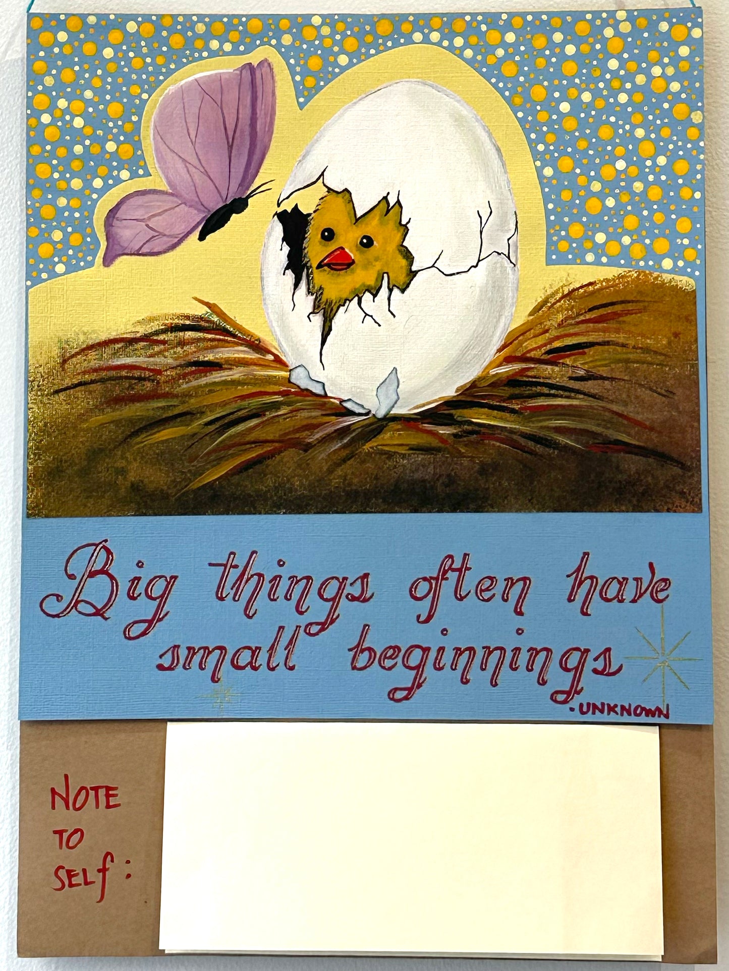 Artist from Dillwynia Correctional Centre, Big things often have small beginnings