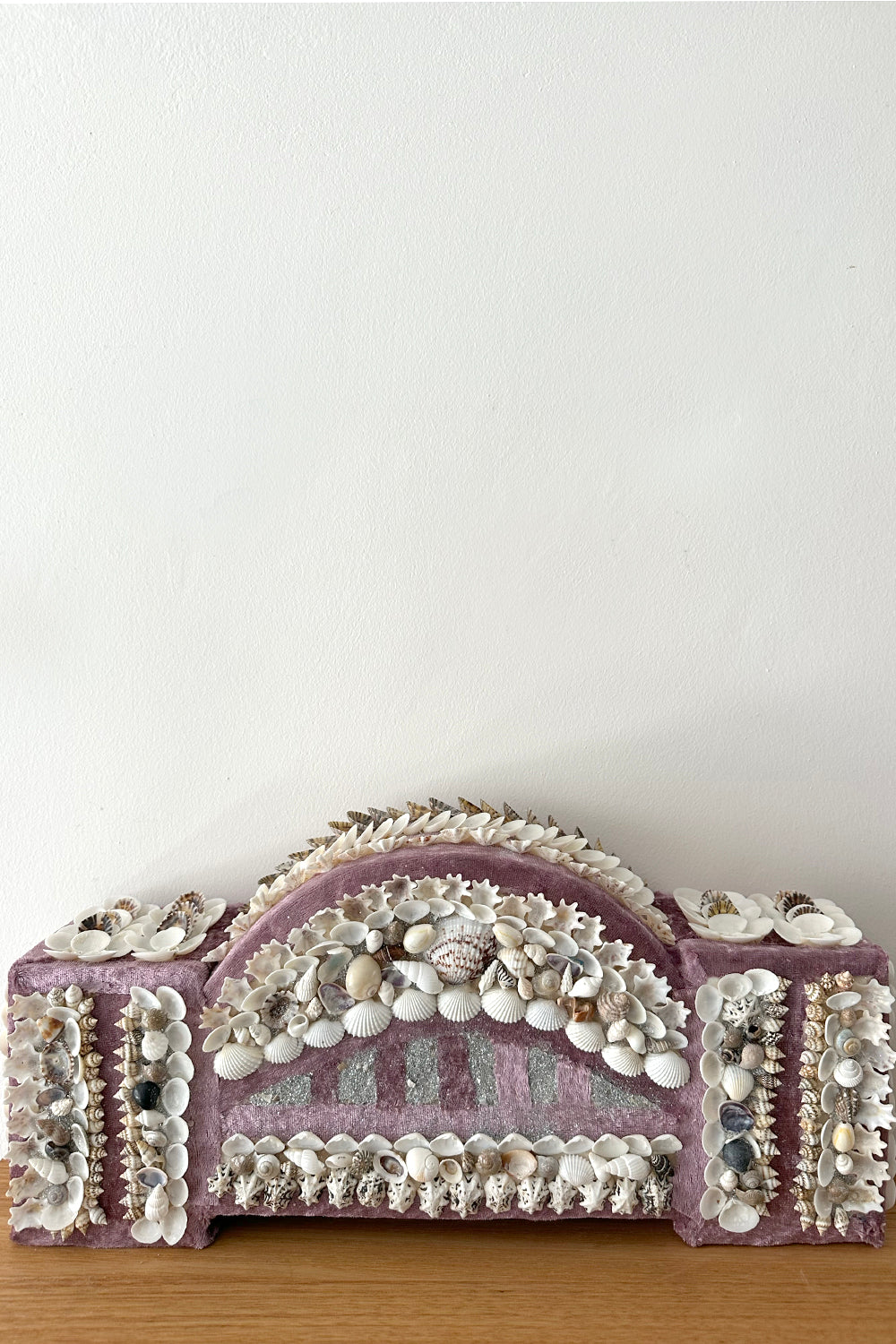 Aunty Marilyn Russell, Shellwork harbour bridge (mauve)