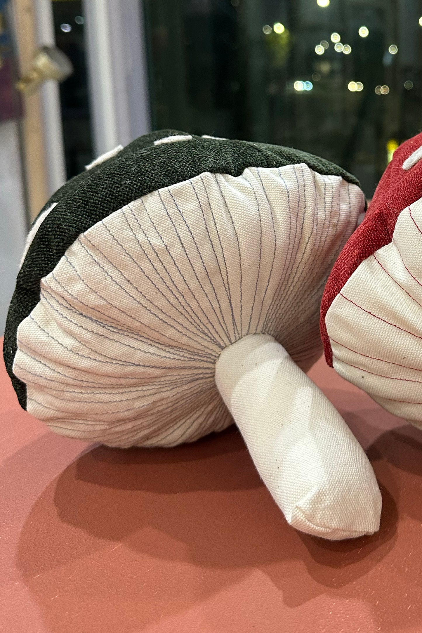 ChiChi Ginjaka, Small hand made dark green mushroom