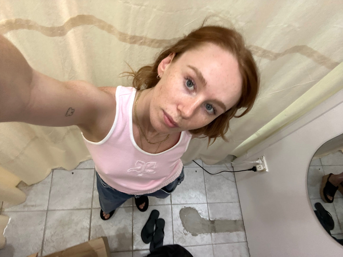 Treasure, COURRÈGES pink singlet top