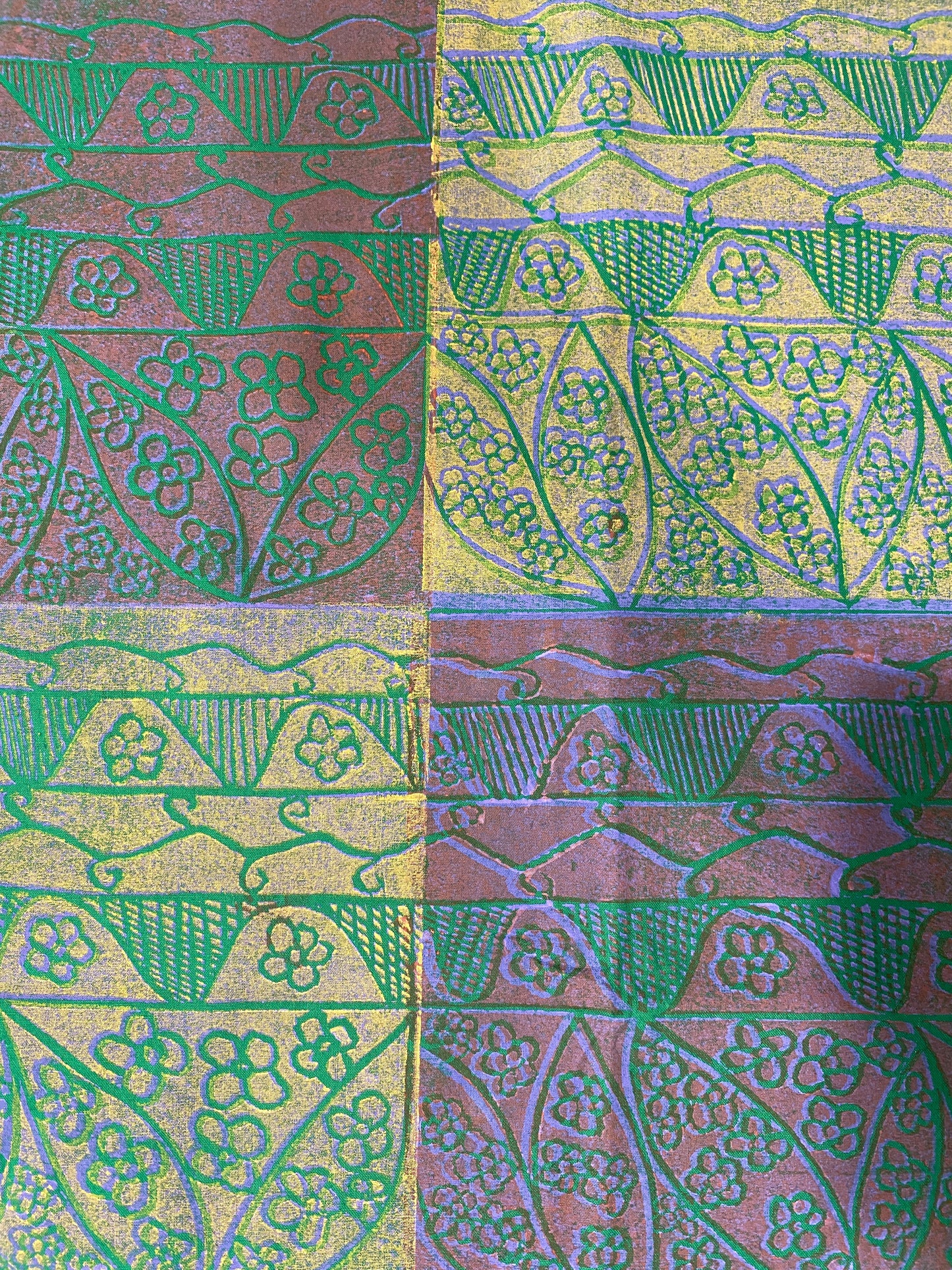 Carol Liyawanga, Welebme (flat), Lino print fabric