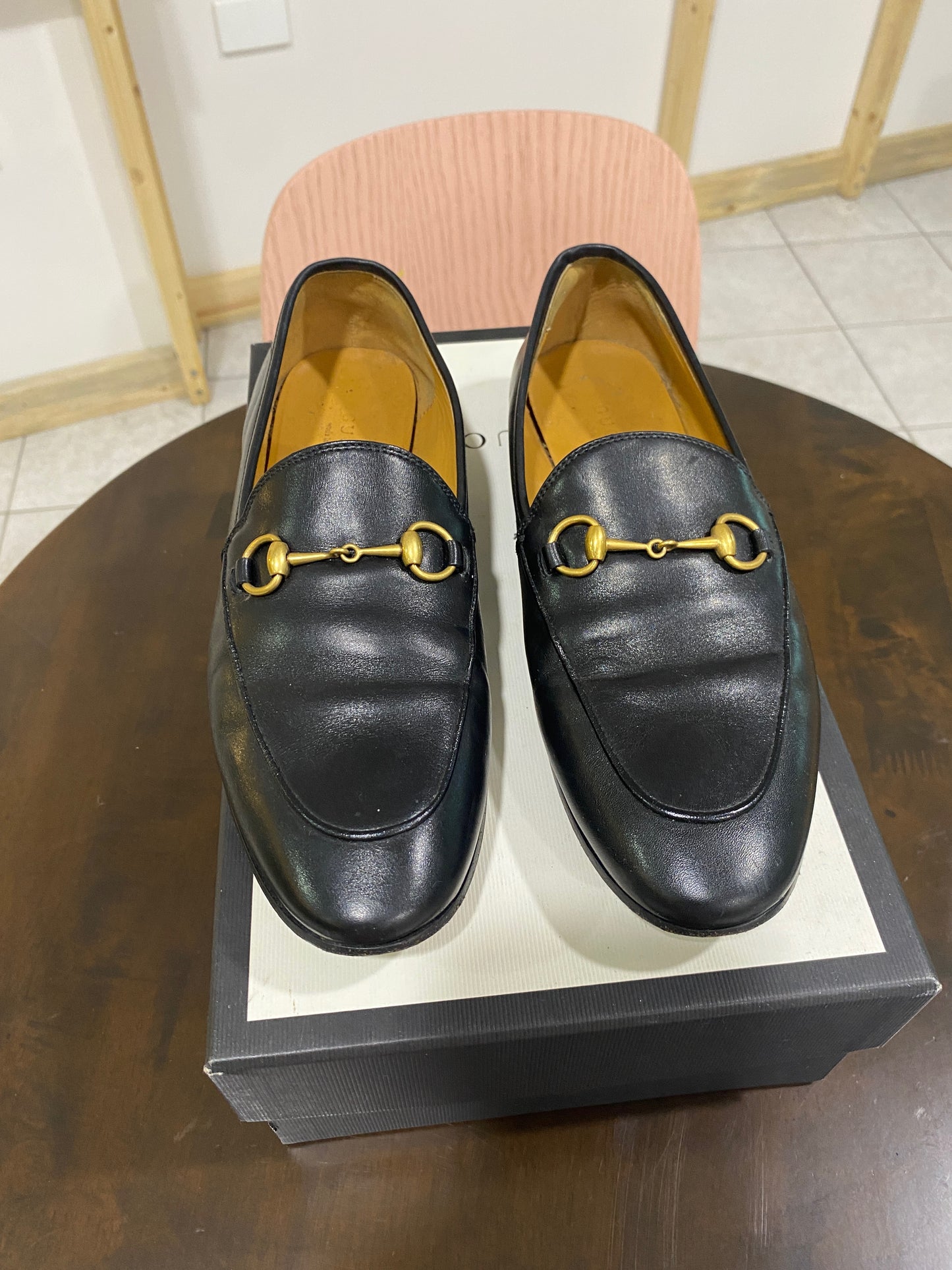 Treasure, Gucci black loafers