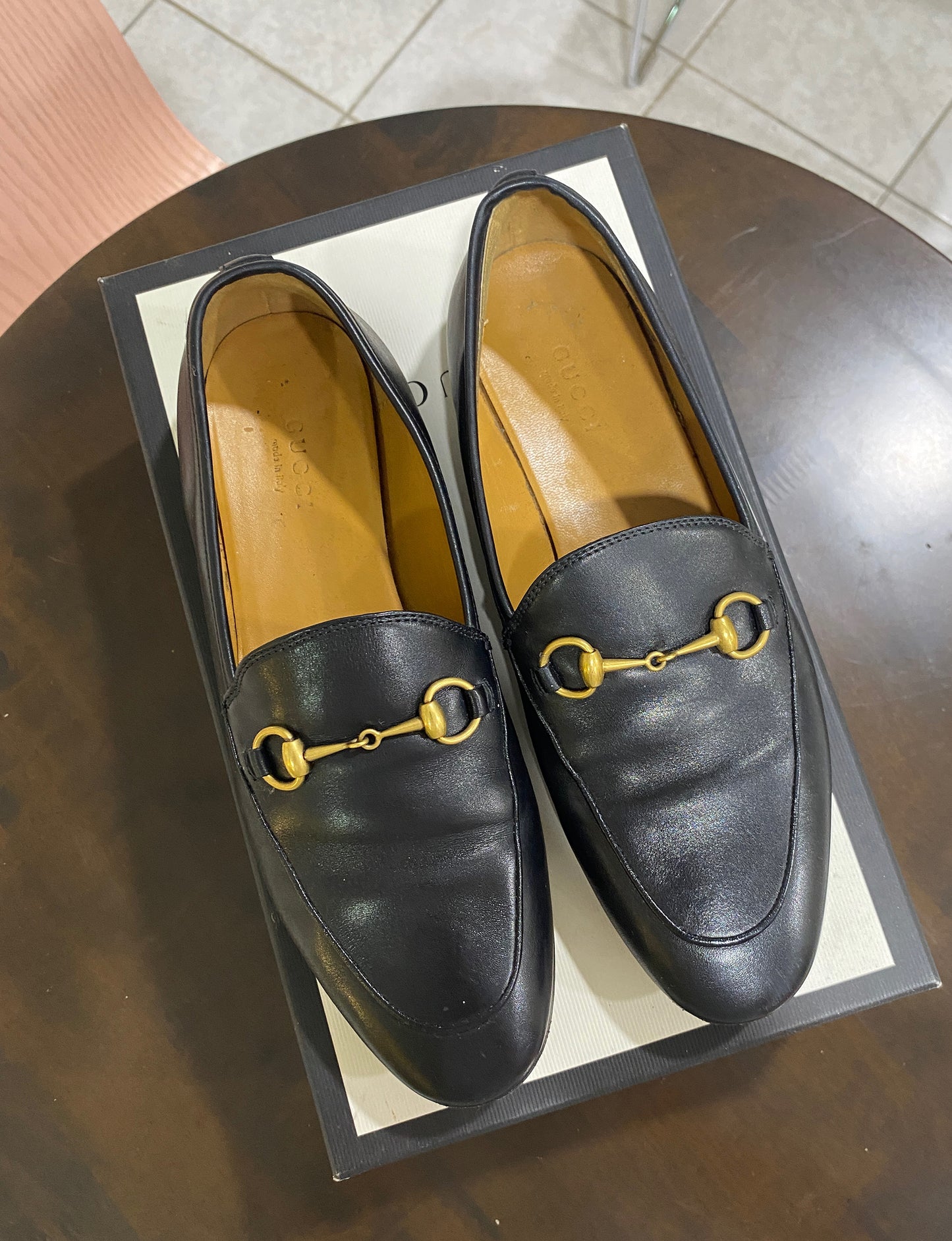 Treasure, Gucci black loafers