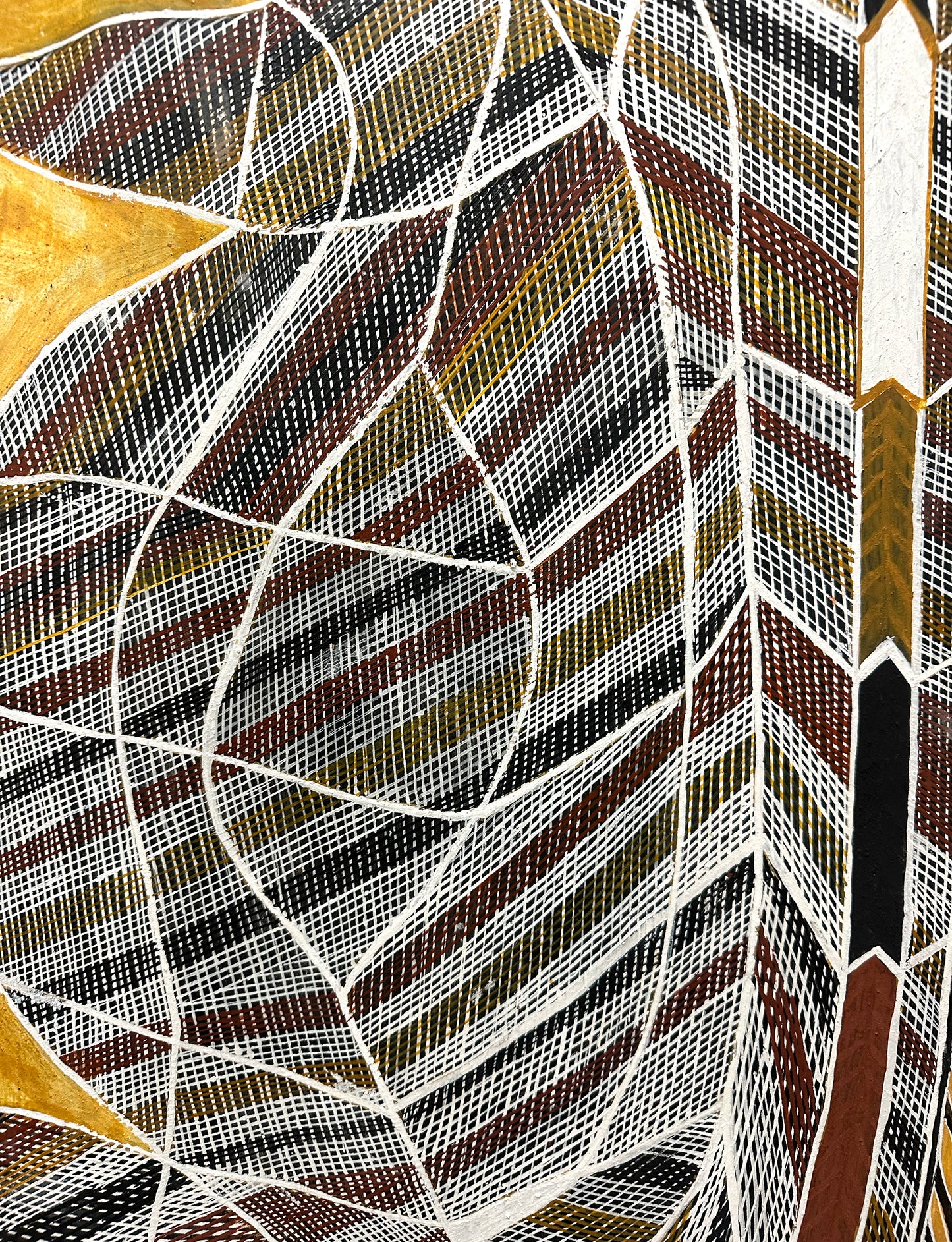 Abraham Mongkorrerre, Ngarrbek (Echidna) Bark painting