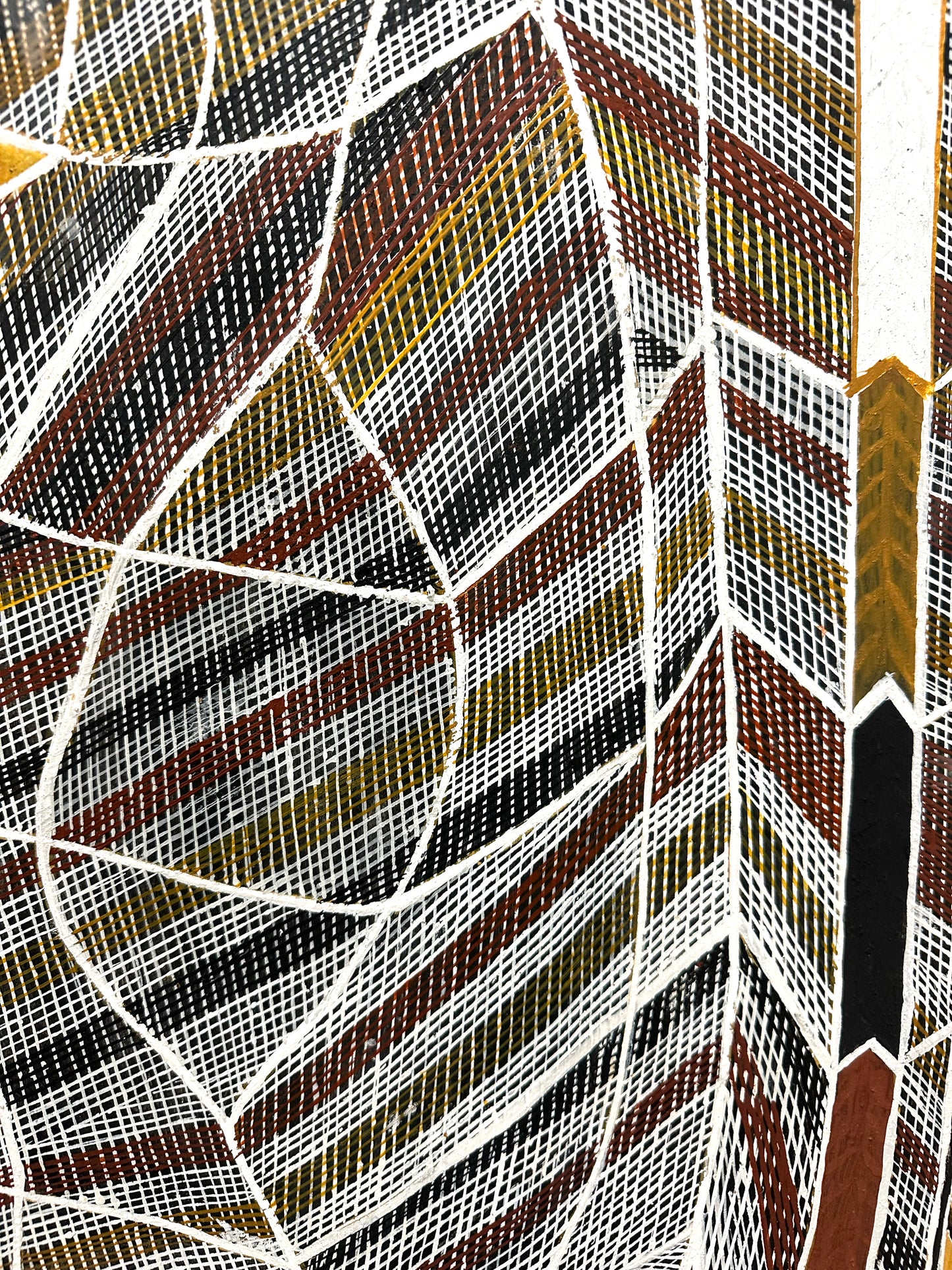 Abraham Mongkorrerre, Ngarrbek (Echidna) Bark painting