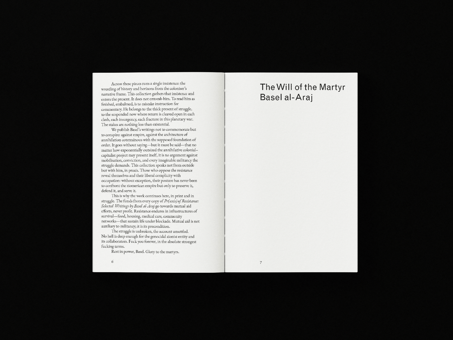 Pr(axis) of Resistance: Selected Writings by Basel al-Araj