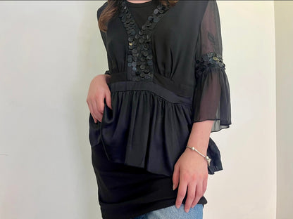 Viv, Miu Miu embellished silk top