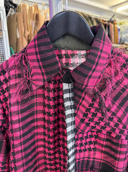 paria /FARZANEH, KEFFIYEH SHIRT - Sour Cherry