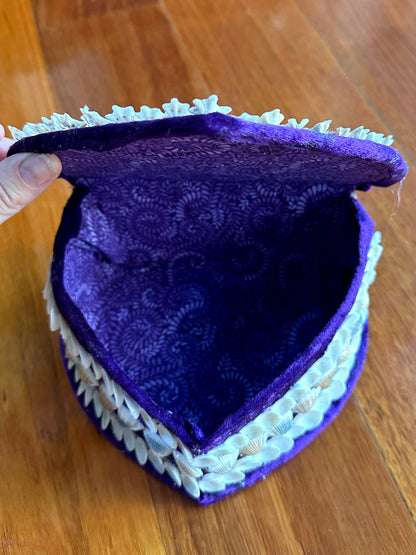 Aunty Marilyn Russell, Shellwork Dark purple jewellery box
