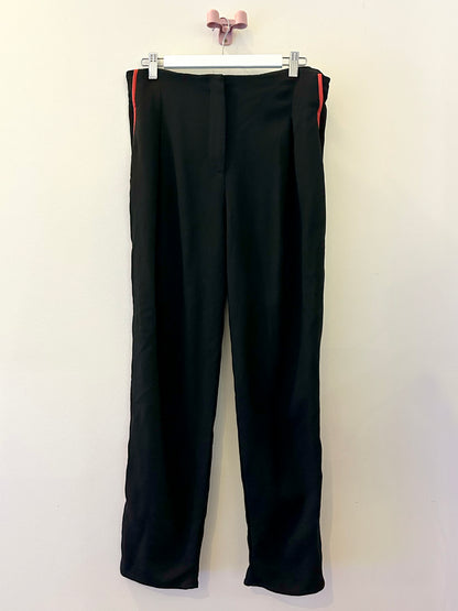 Treasure, Georgio Amani Black pants with red stripe