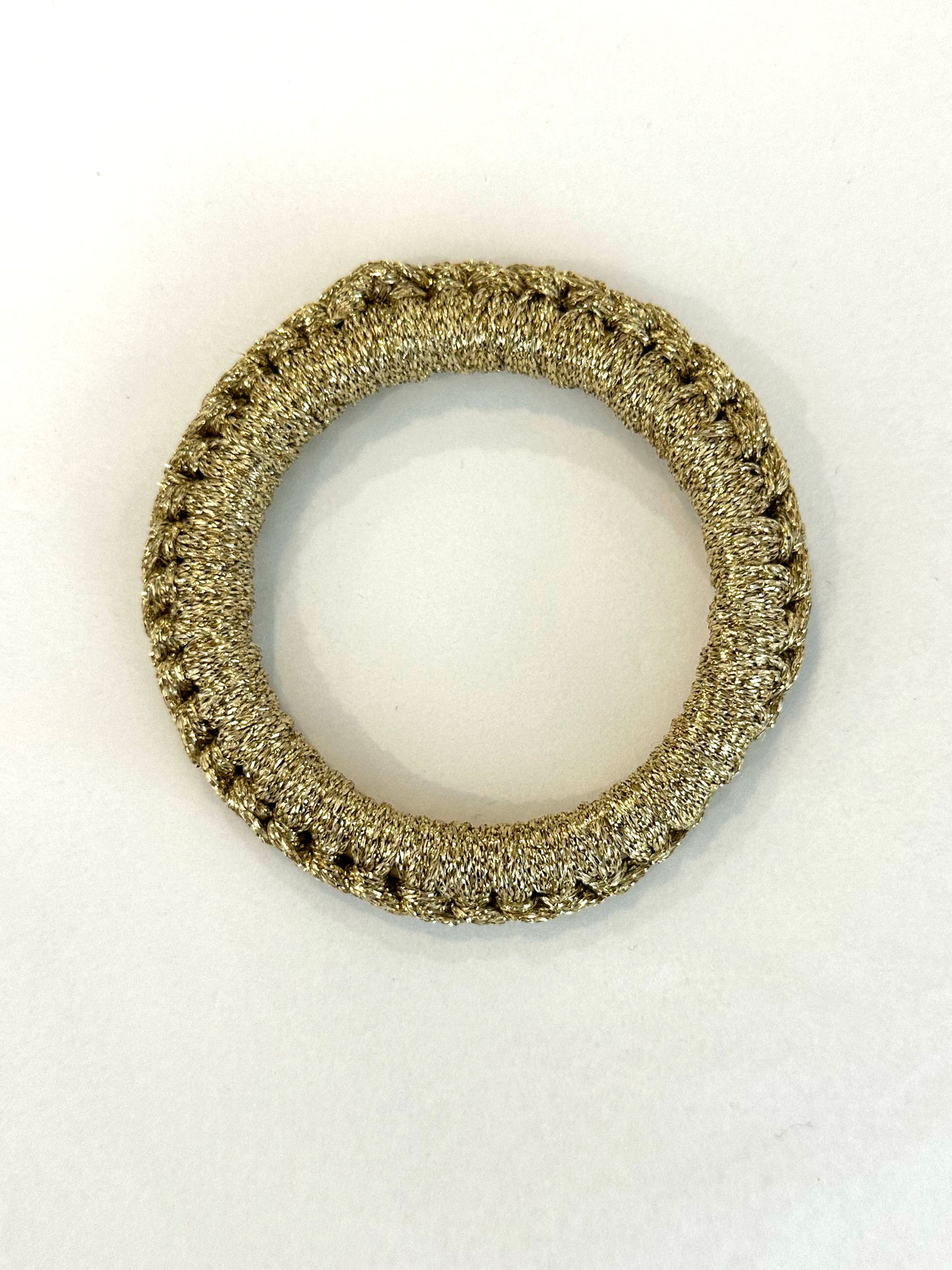 Nicole Barakat, Vintage raffia and gold lamé bangle