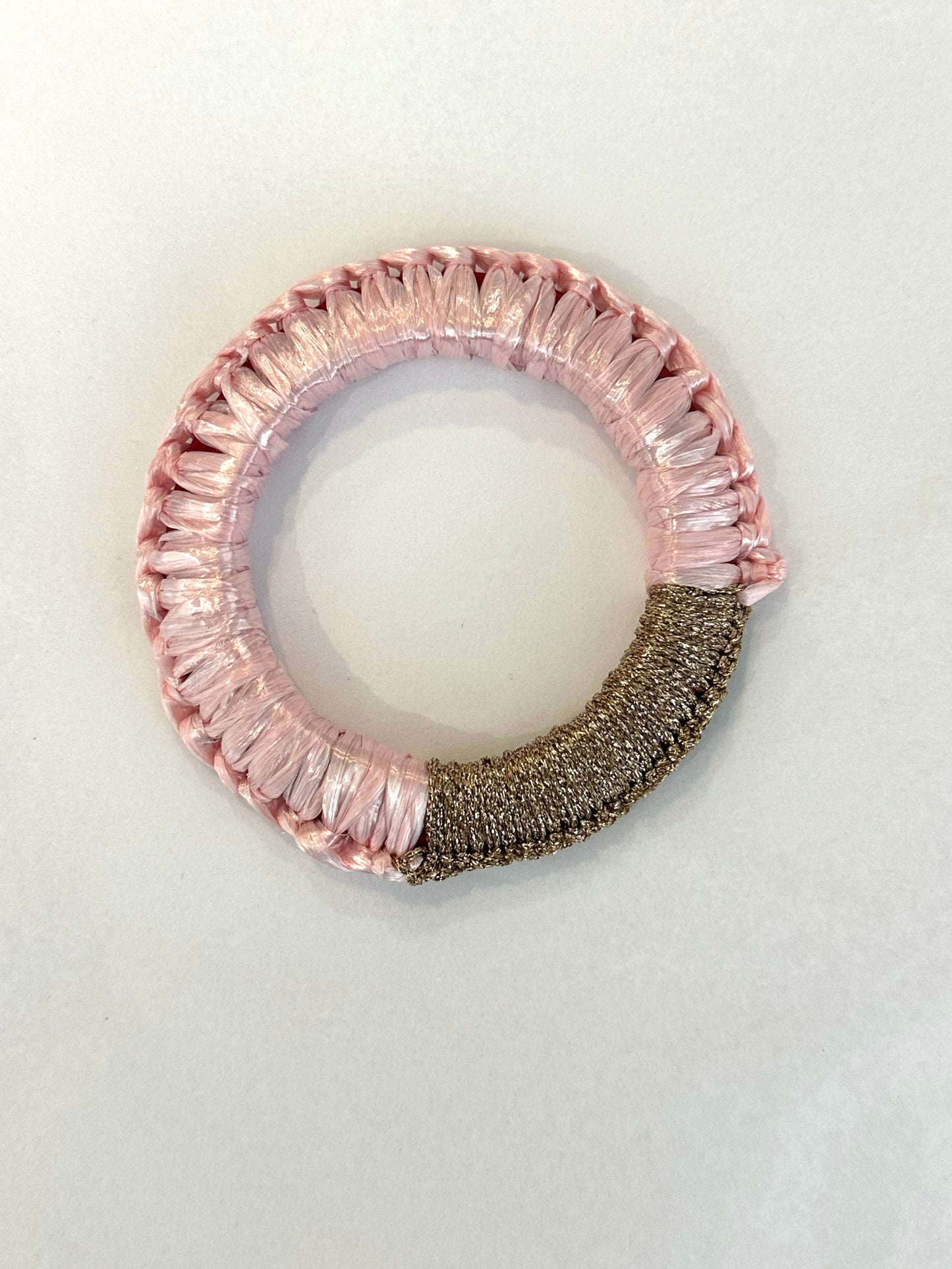 Nicole Barakat, Vintage raffia and gold lamé bangle