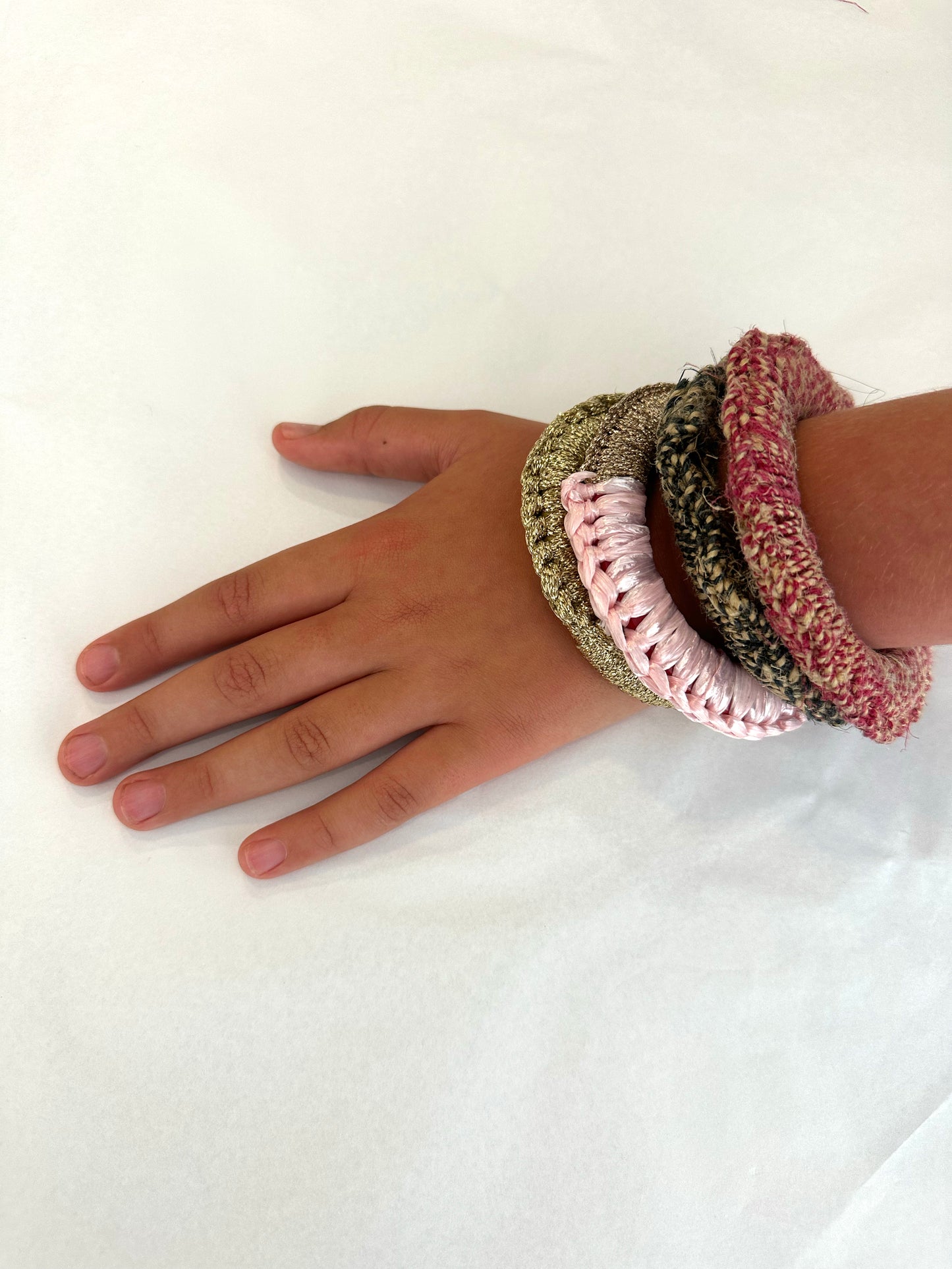 Nicole Barakat, Vintage raffia and gold lamé bangle