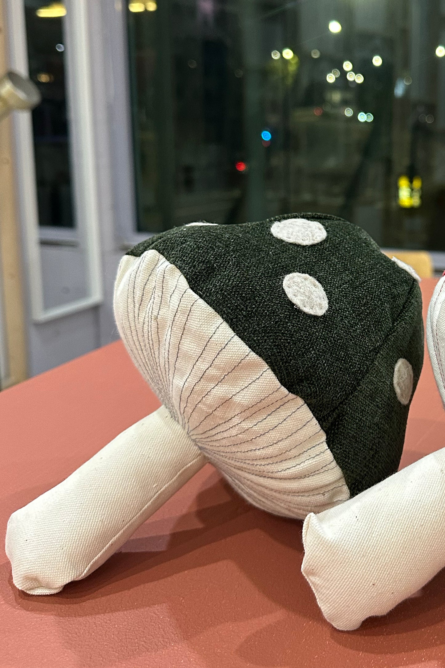 ChiChi Ginjaka, Small hand made dark green mushroom