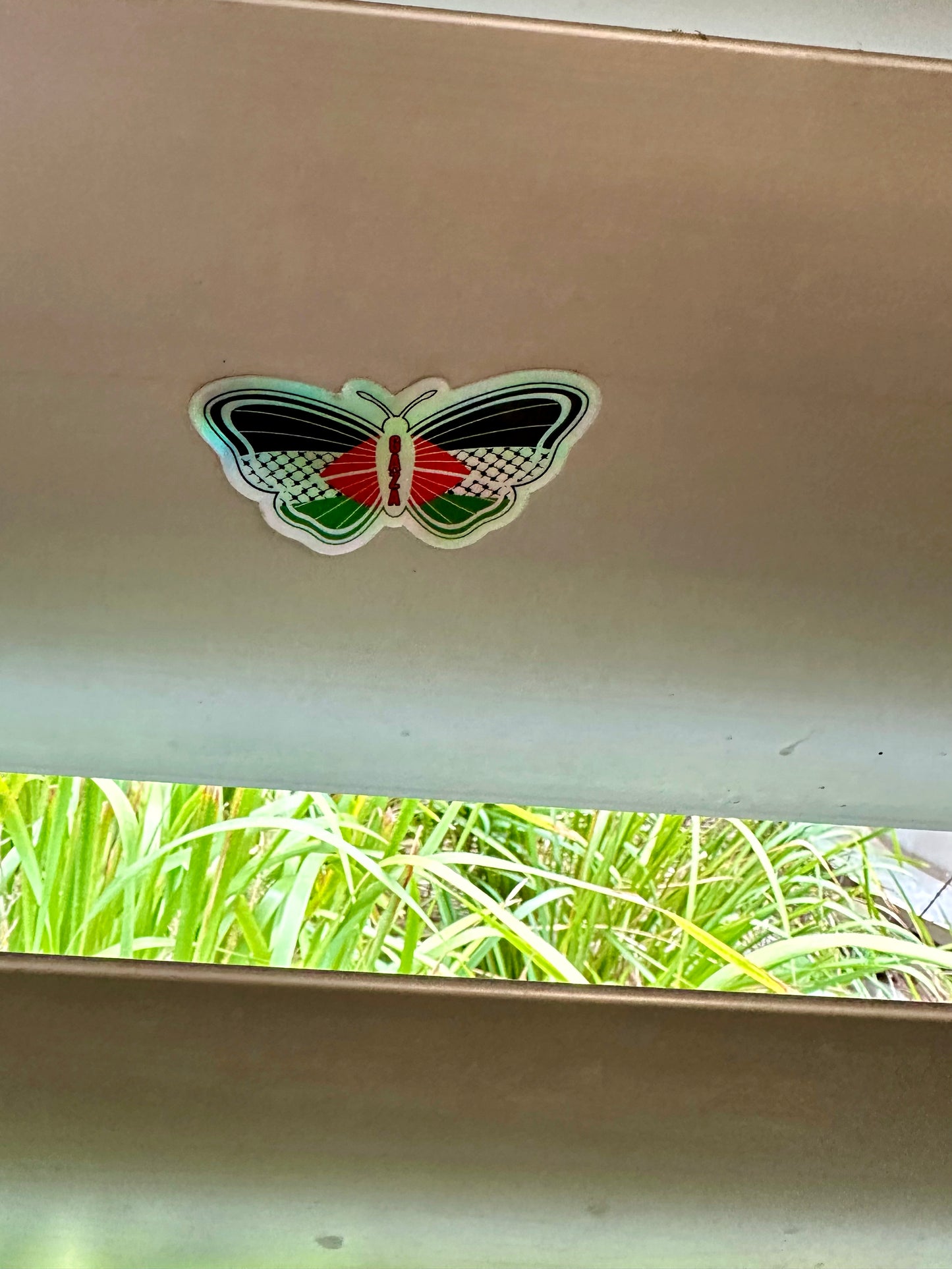 Amanny Ahmad, Butterfly Gaza sticker