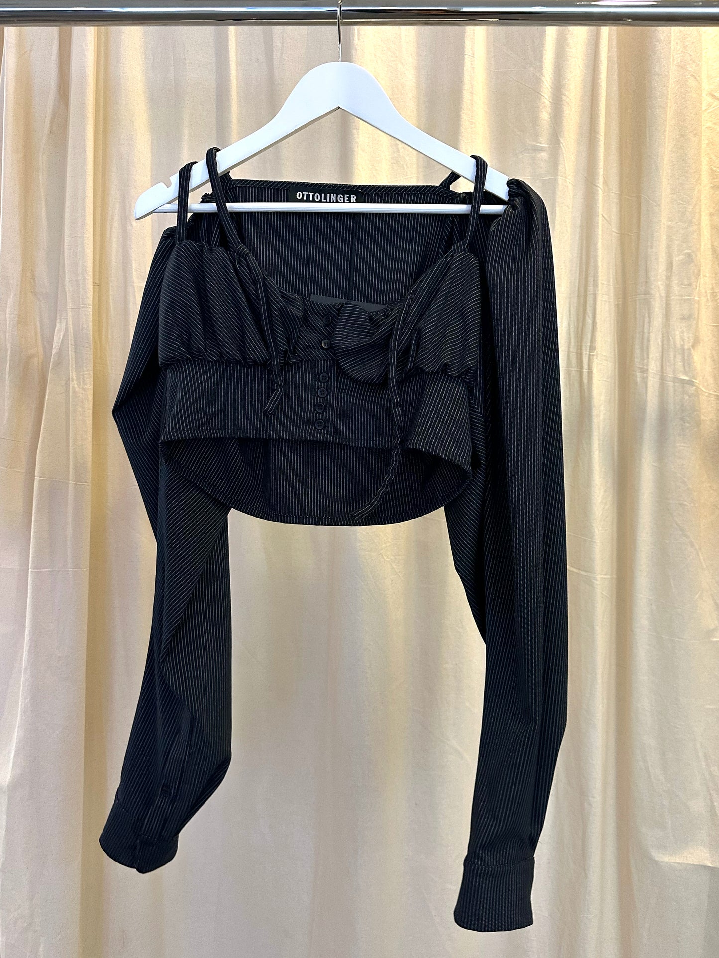 Tracy, Ottolinger cold shoulder long sleeve blouse