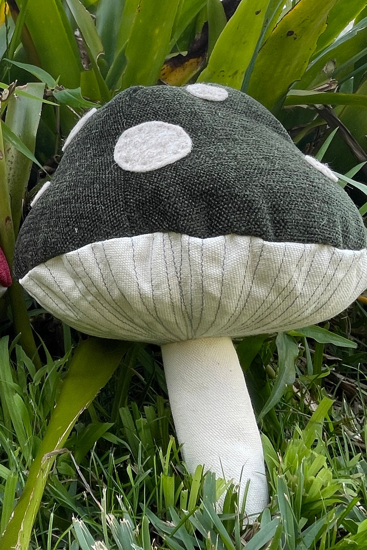 ChiChi Ginjaka, Small hand made dark green mushroom