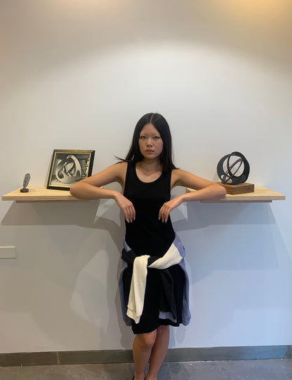 Ainslie, Helmut Lang cotton blend mini tank dress