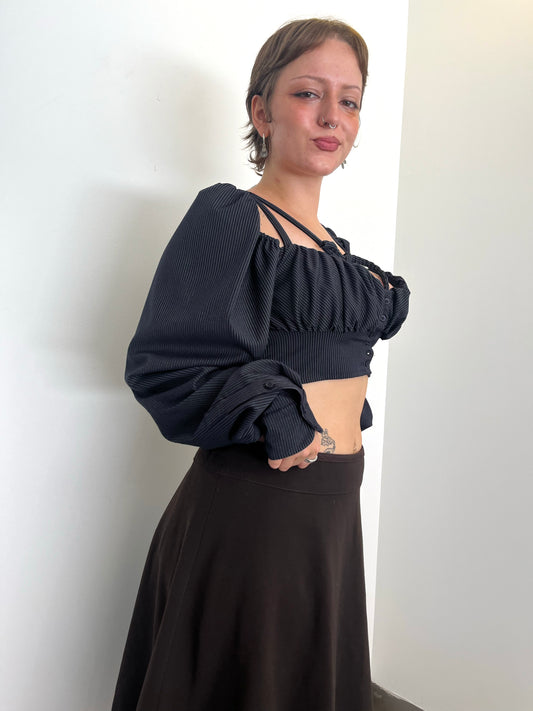 Tracy, Ottolinger cold shoulder long sleeve blouse