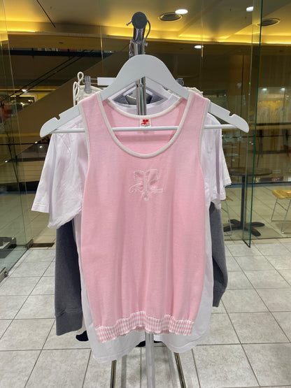 Treasure, COURRÈGES pink singlet top
