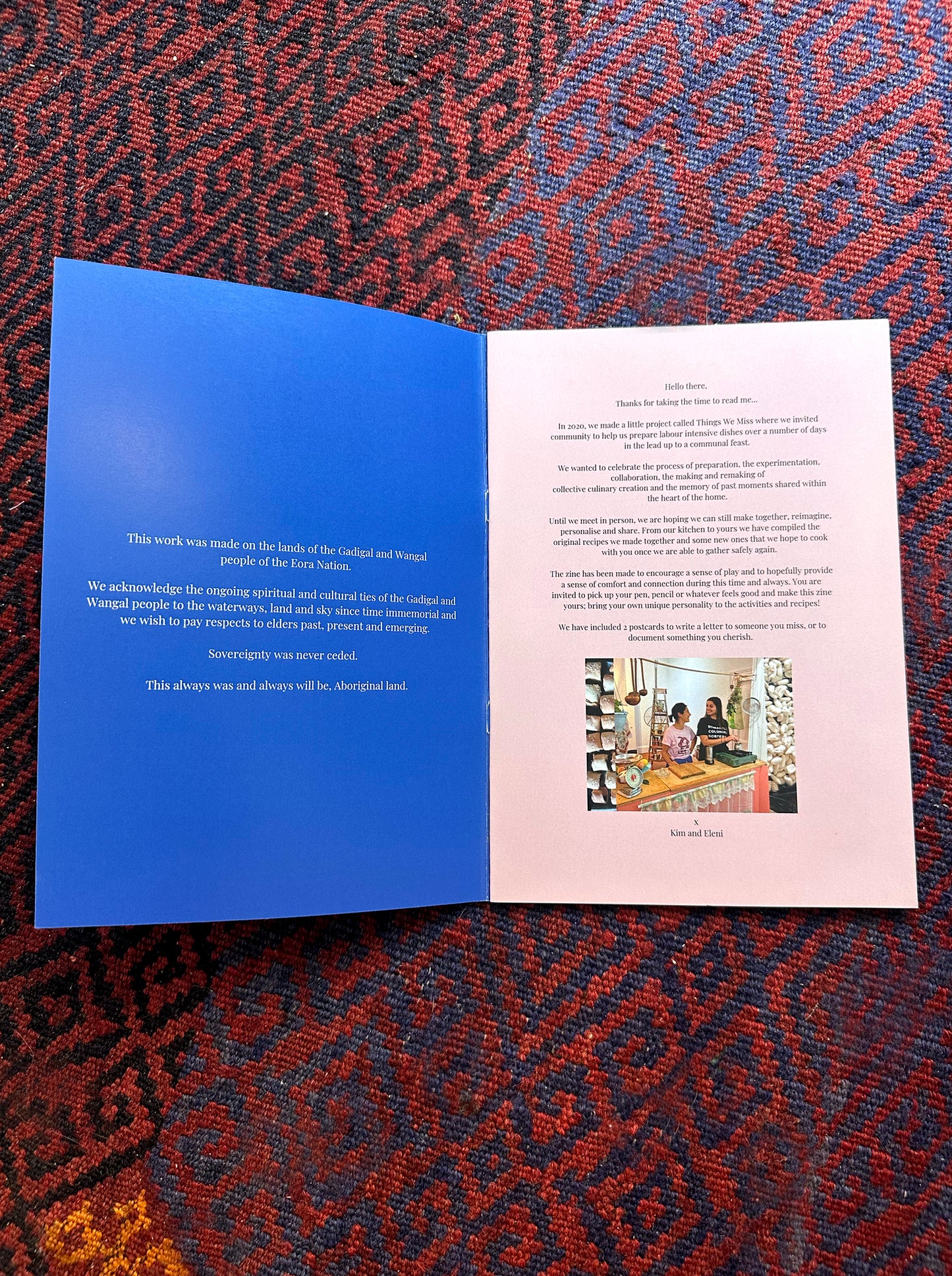 Eleni Christou & Kim Siew, Things We Miss zine