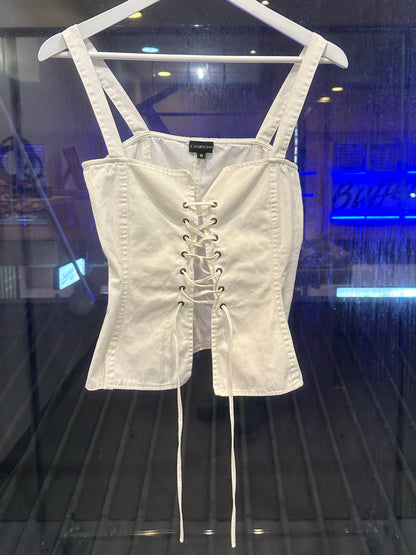 Mindy, Callipy Gian white corset top