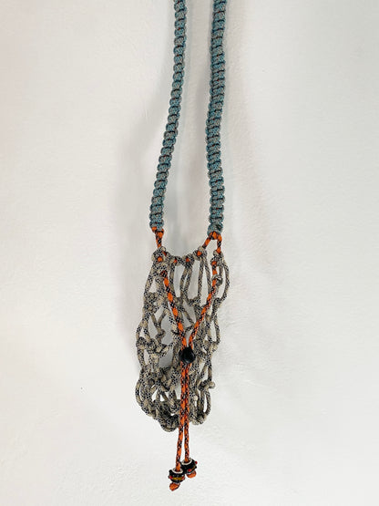 Amihan Aquilizan, bottle bag blue/tan/orange