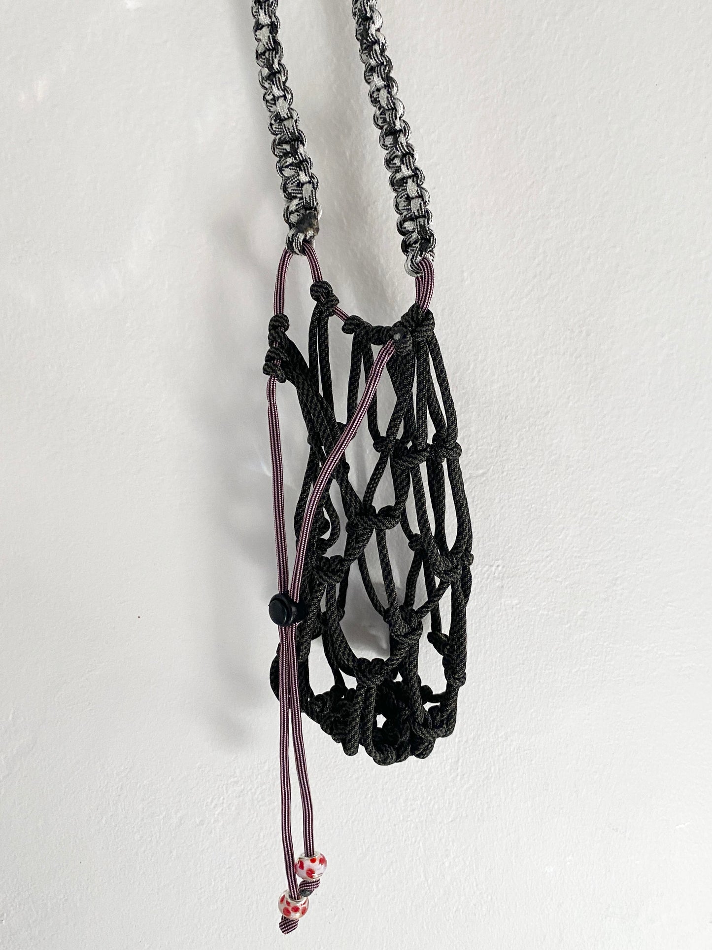 Amihan Aquilizan, bottle bag grey/black/pink