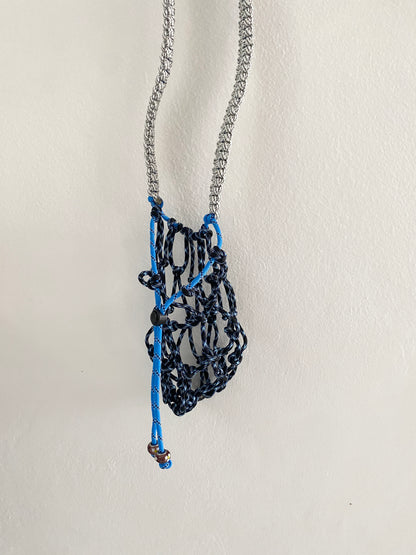 Amihan Aquilizan, bottle bag blue/navy/white