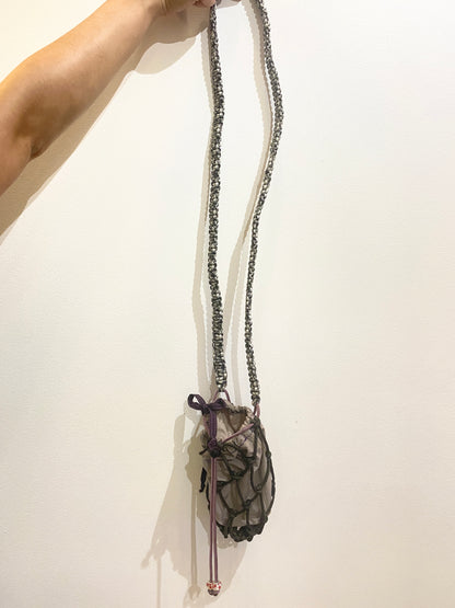 Amihan Aquilizan, bottle bag grey/black/pink