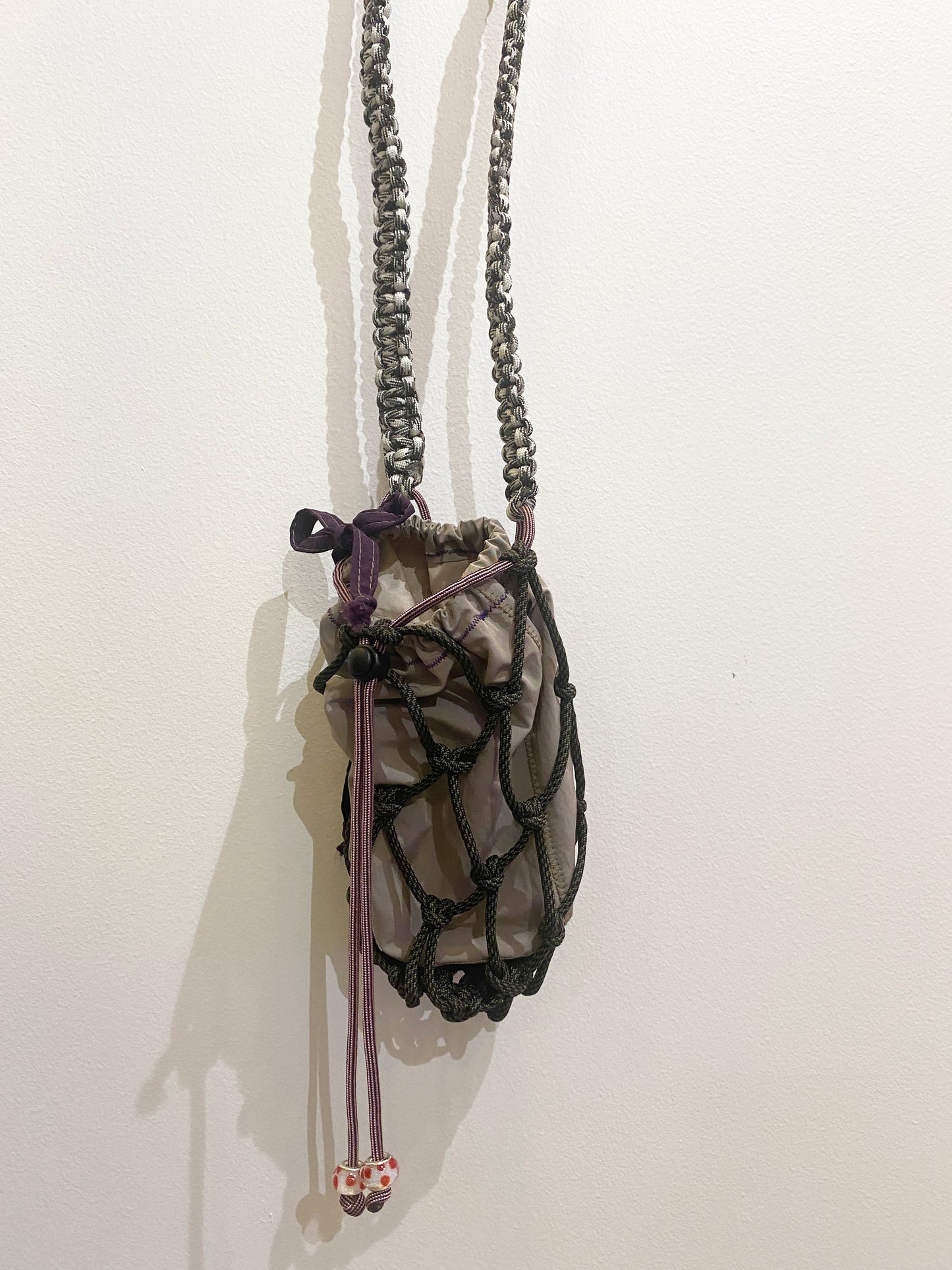 Amihan Aquilizan, bottle bag grey/black/pink