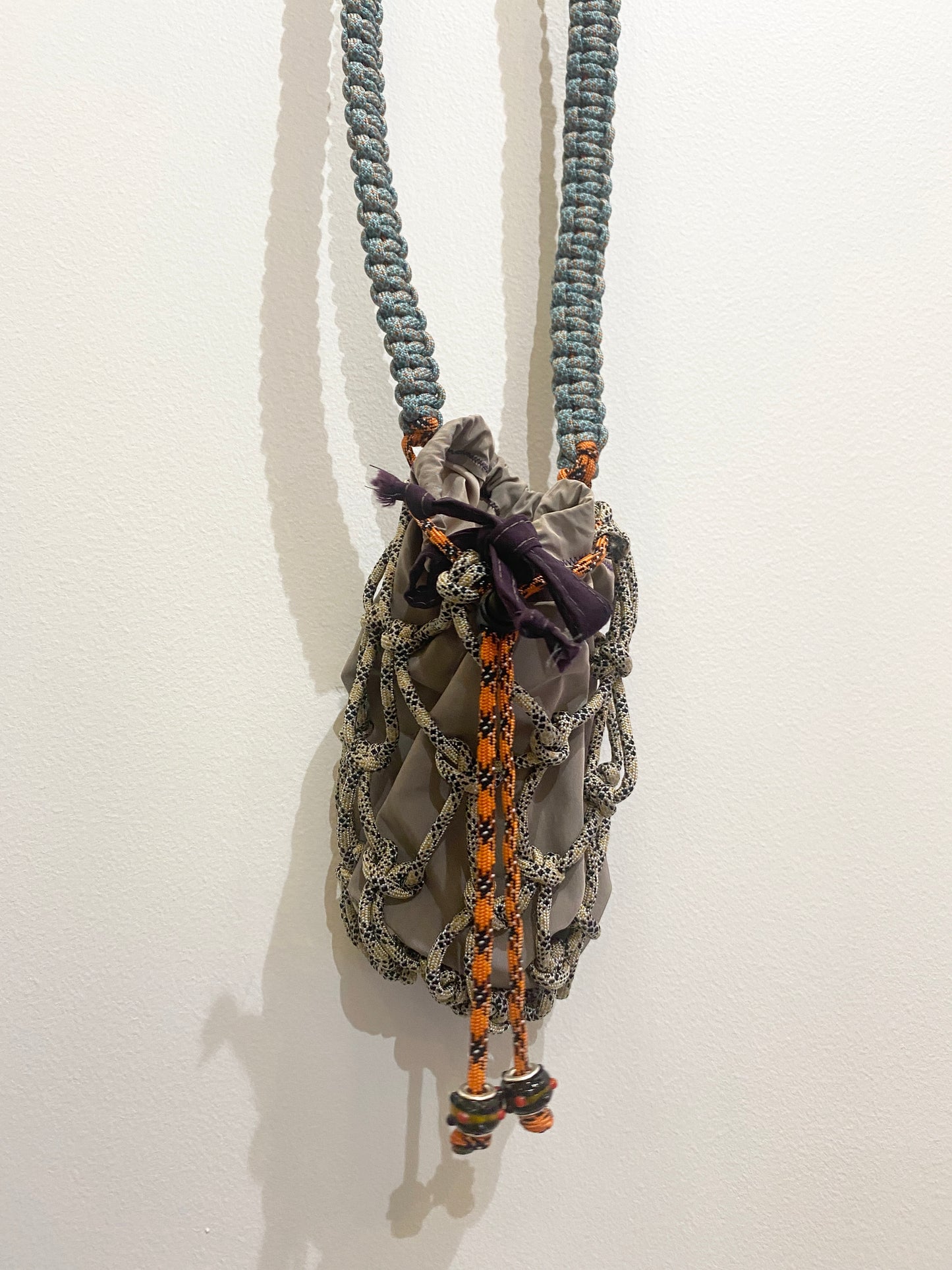 Amihan Aquilizan, bottle bag blue/tan/orange