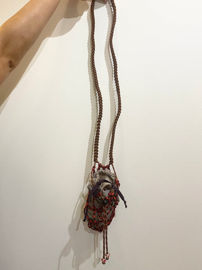 Amihan Aquilizan, bottle bag red/black/brown