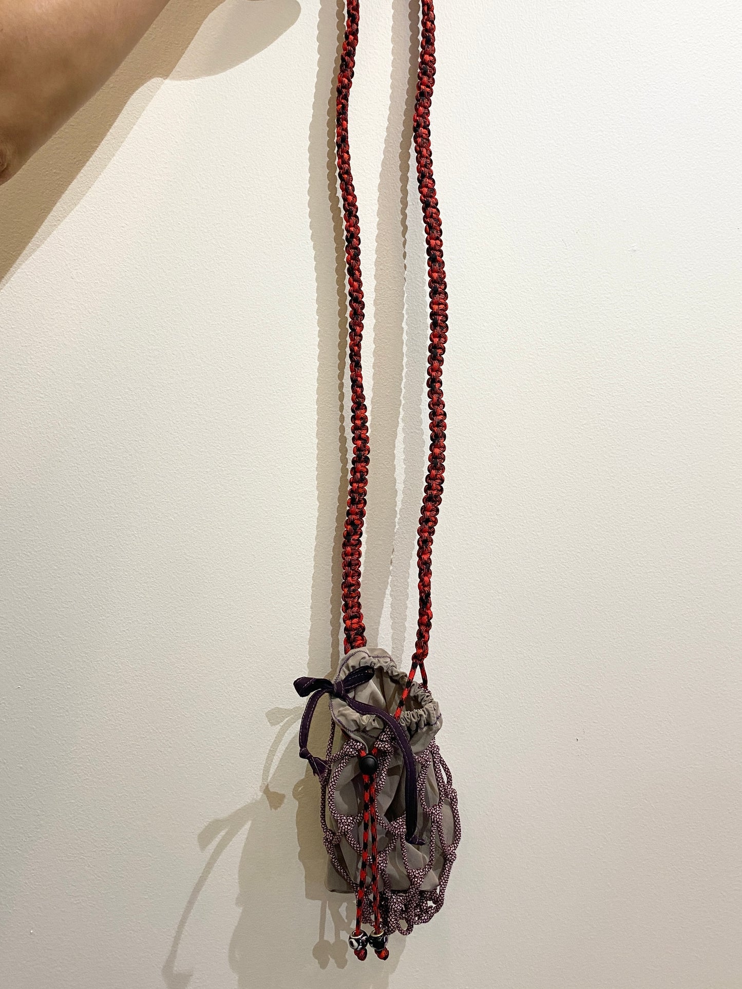 Amihan Aquilizan, bottle bag pink/red/black