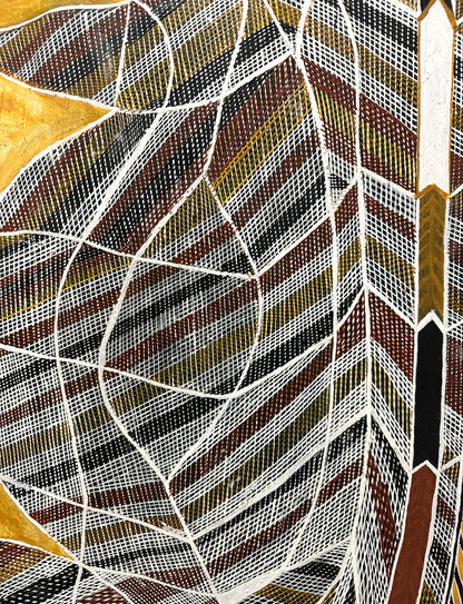 Abraham Mongkorrerre, Ngarrbek (Echidna) Bark painting