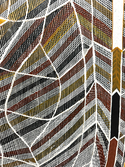 Abraham Mongkorrerre, Ngarrbek (Echidna) Bark painting