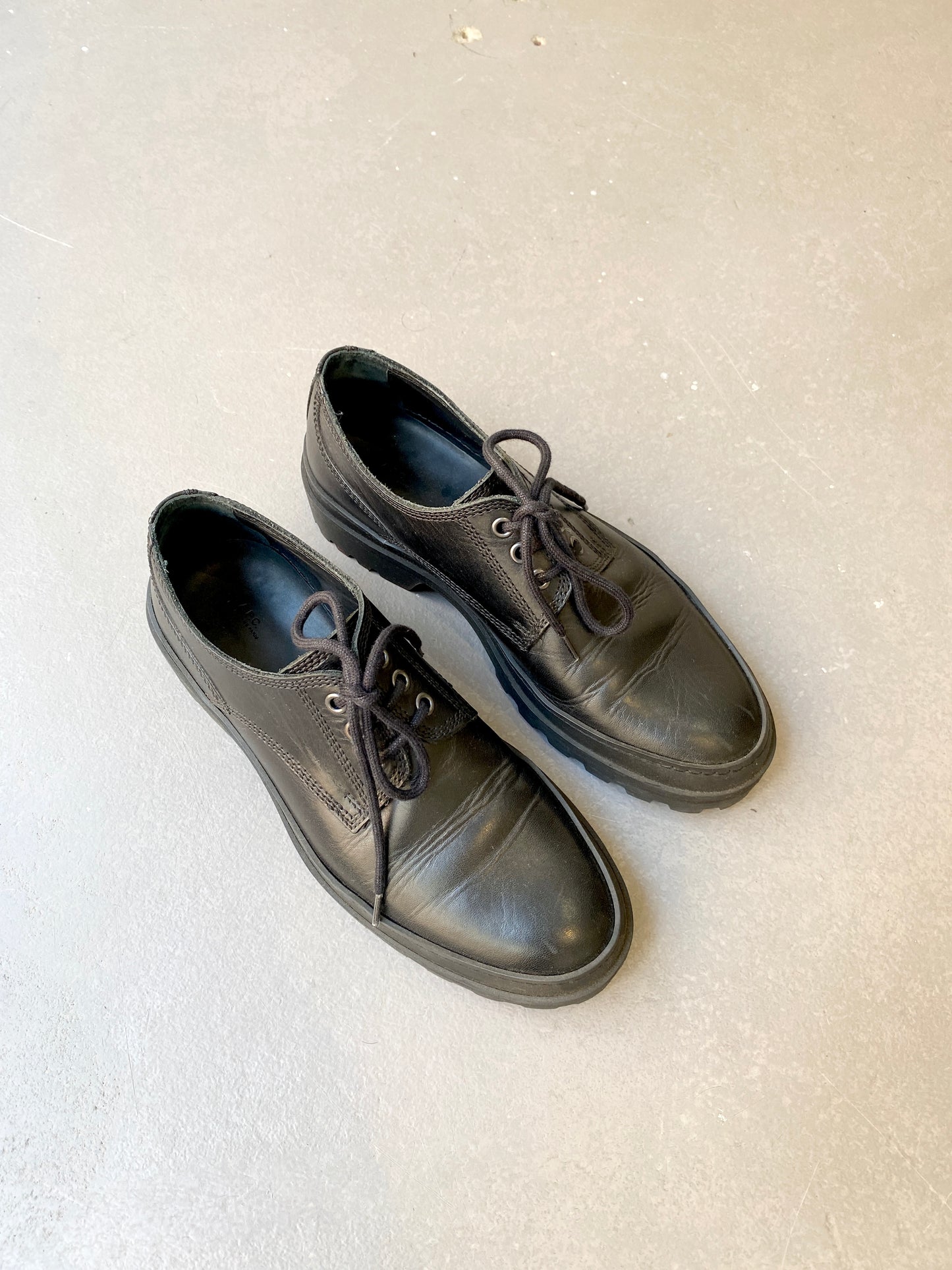 Raed Hanifie, A.P.C derby shoes