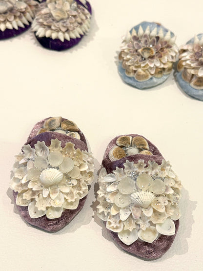 Aunty Marilyn Russell, Mauve shellwork slippers