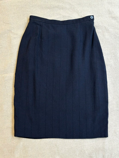 Viv, Giorgio Armani navy skirt suit