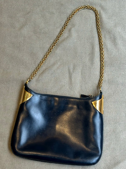 Viv, Gucci blue and gold handbag