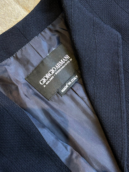 Viv, Giorgio Armani navy skirt suit