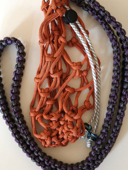Amihan Aquilizan, cross body bottle bag orange/purple/grey