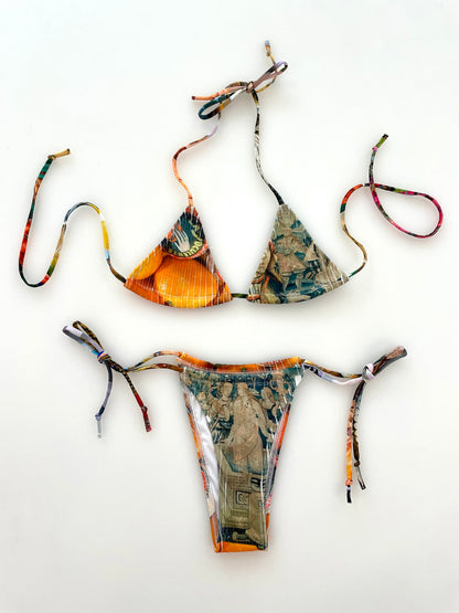 Atelier Chevalier Tourist bikini set, Mandarins & tapestry