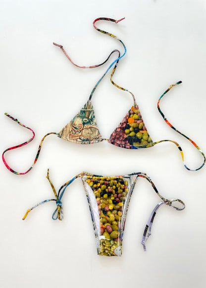 Atelier Chevalier Tourist bikini set, Olives & Tapestry