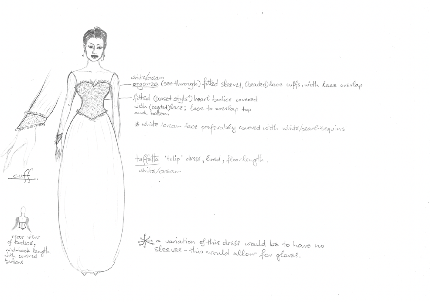 Gary Lee, Original fashion sketch from the 1980s #4 with Madagaskan pink mountboard