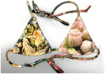 Atelier Chevalier Tourist bikini set, Snails & Embroidery