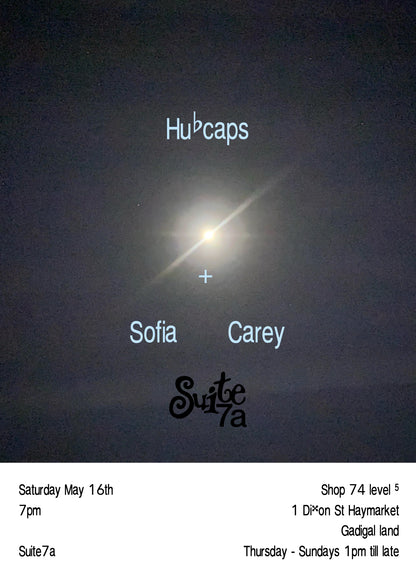 Hubcaps & Sofia Carey - Saturday 16th May