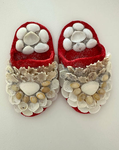 Aunty Marilyn Russell,  Red shellwork slippers